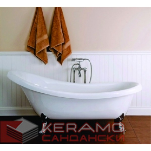 Вана - ретро, бяла с хром крачета ICS LB 1784 W