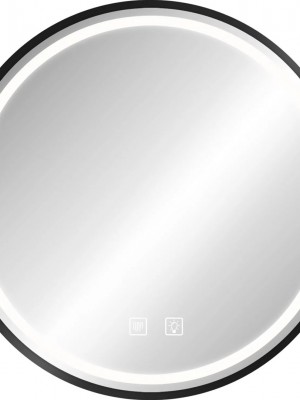 ОГЛЕДАЛО LED 50CM MMJ BLACK черна рамка  HOM-05511