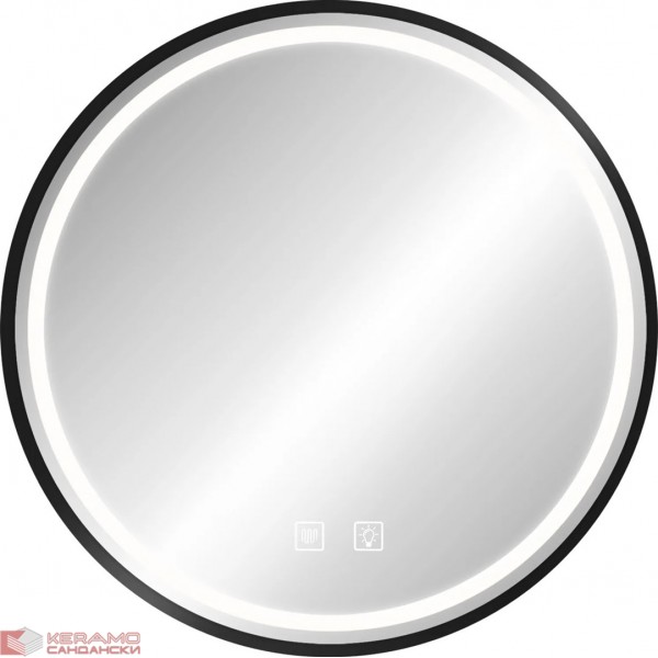 ОГЛЕДАЛО LED 60CM MMJ BLACK черна рамка  HOM-05512