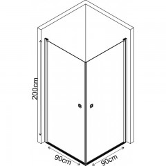  Душ кабина » ICS 109SQ