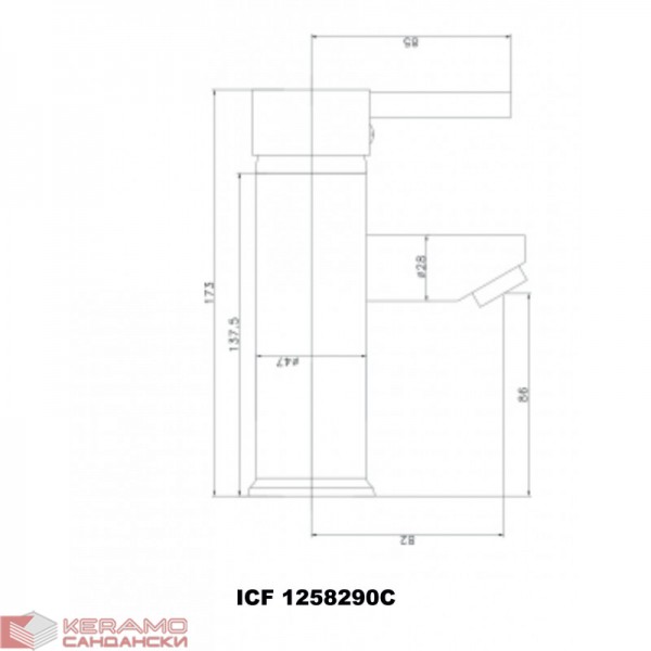 Смесители »  " КРИСТИ " »  ICF 1258290C 