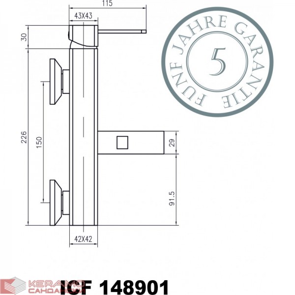  Смесители » Куарто »  ICF 148901 C 
