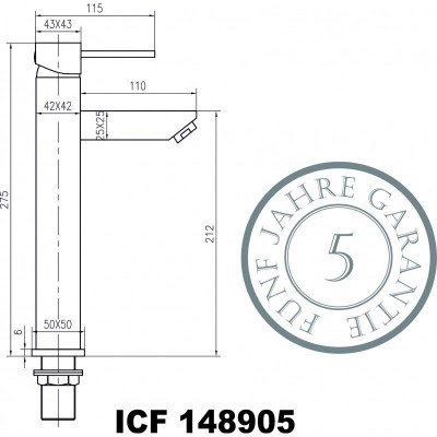 Смесители » Куарто »  ICF 148905 C 