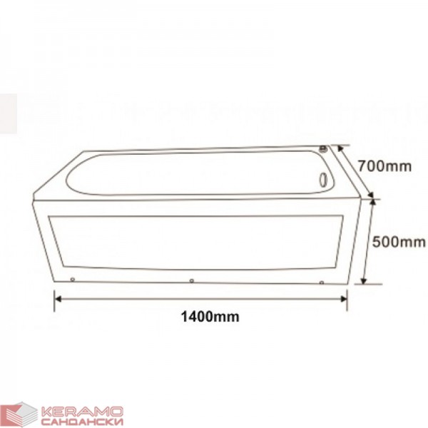 Вана "БЕНДИДА"  ICSH 167050 TUB