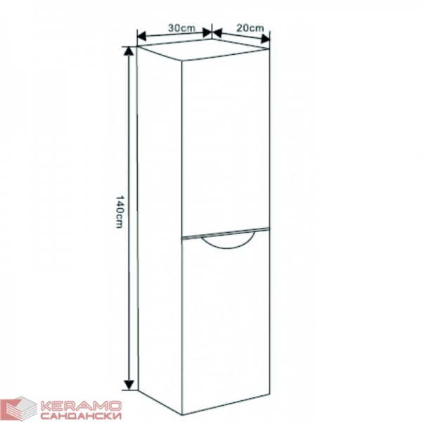 PVC Колона за баня ICP 2516 Green