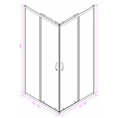  Душ кабини » ICS  275 FC NEW 80*80 EASY ASSEMBLE