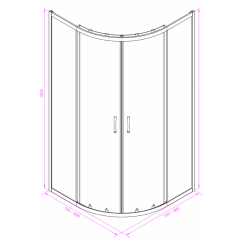  Душ кабини » ICS  285 FS NEW 80*80 EASY ASSEMBLE