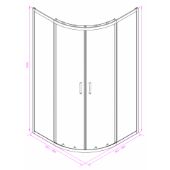 Душ кабини » ICS  285 TC NEW 90*90 EASY ASSEMBLE