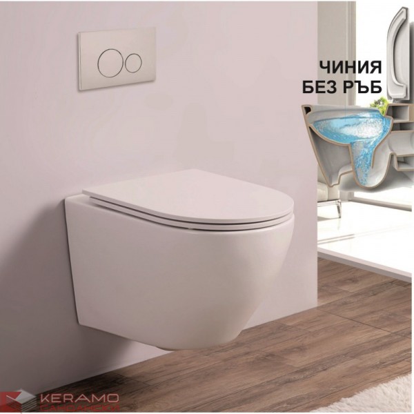 Стенна тоалетна чиния  ICC  4937 GLOSSY WHITE