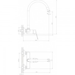 Месингов Смесител » LINNI BLACK  ICF 5108152B 7313