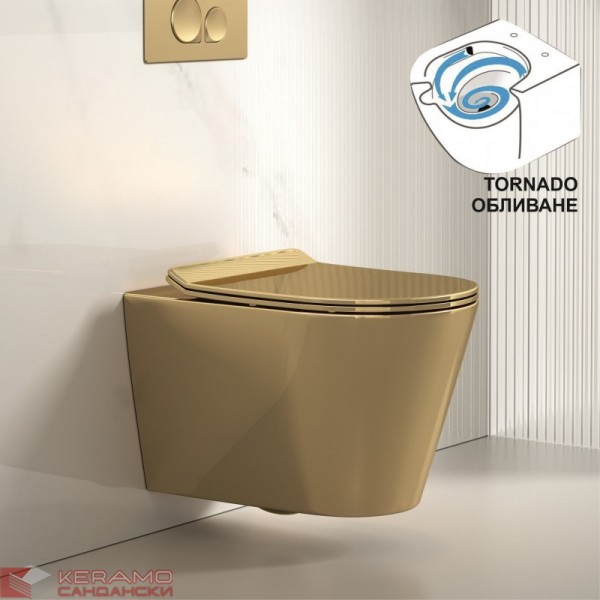 Стенна тоалетна чиния  ICC  5237GOLD