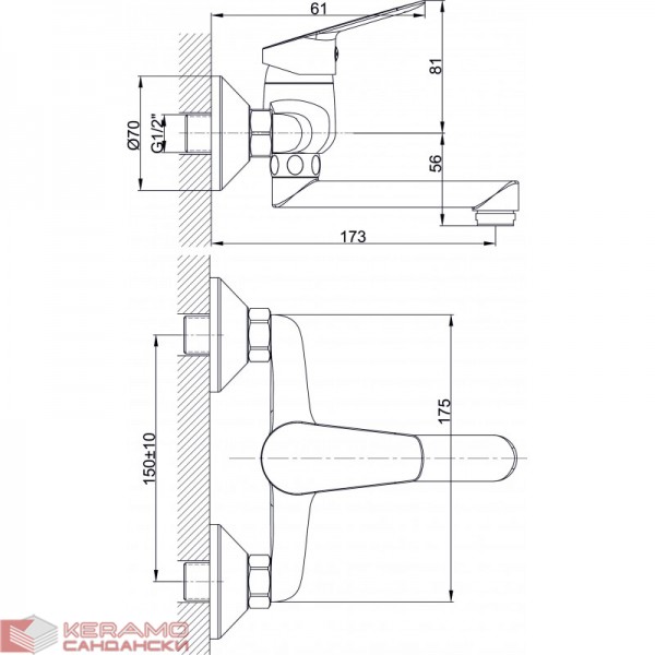Месингов Смесител » ALFI ICF  5251123 7215