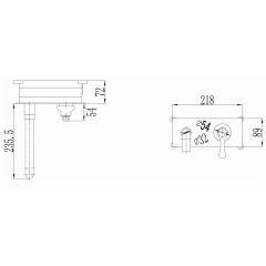 Месингов смесител за вграждане ICF 5545311BR