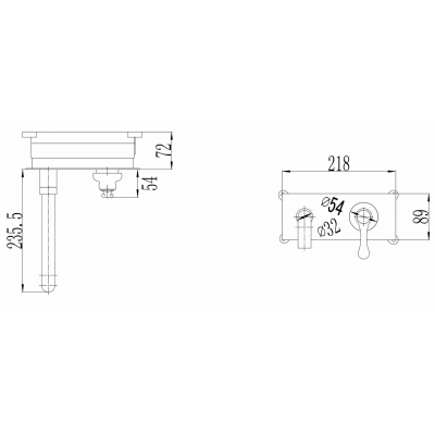  Месингов смесител за вграждане ICF 5545311G