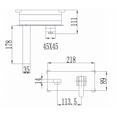  Месингов смесител за вграждане ICF 5546111B