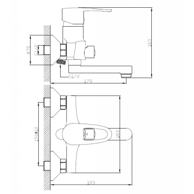 Месингов смесител " Runde"  ICF 5606320C M7215