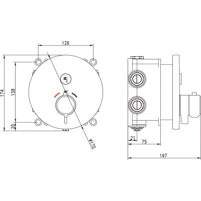 Месингов смесител за вграждане ICF 595027C