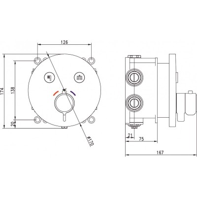 Месингов смесител за вграждане ICF 595028C