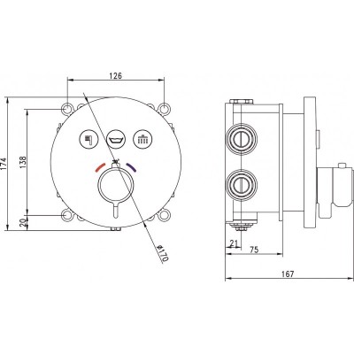 Месингов смесител за вграждане ICF 595029C