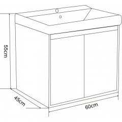  Мебели за баня PVC » ICP 6055 WOODEN