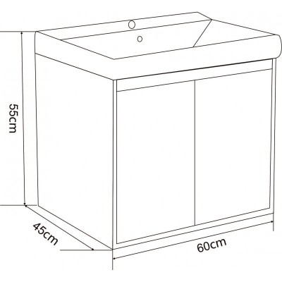  Мебели за баня PVC » ICP 6055 WOODEN