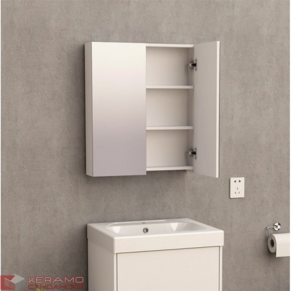Шкаф за баня горен огледален  ICP6049-2/6070 WHITE