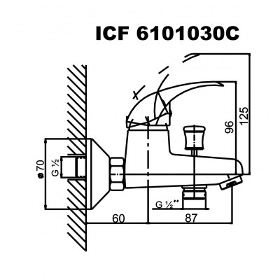  Смесители »    "Оливия "»  ICF 6101030C 