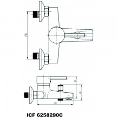  Смесители »  " КРИСТИ " »  ICF 6258290C 