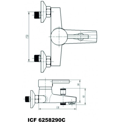  Смесители »  " КРИСТИ " »  ICF 6258290C 
