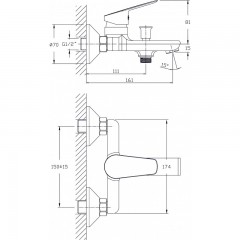 Месингов Смесител » ALFI ICF 6486123/ БЕЗ А-РИ