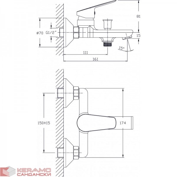Месингов Смесител » ALFI ICF 6486123/ БЕЗ А-РИ