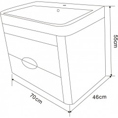  Мебели за баня PVC » ICP 7046WOODEN