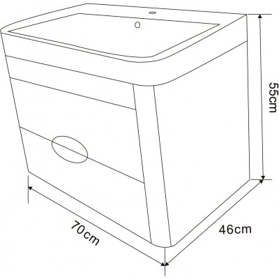  Мебели за баня PVC » ICP 7046WOODEN
