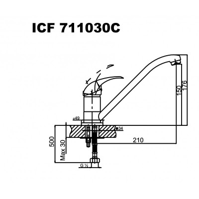  Смесители »    "Оливия " »   ICF 7111030C 