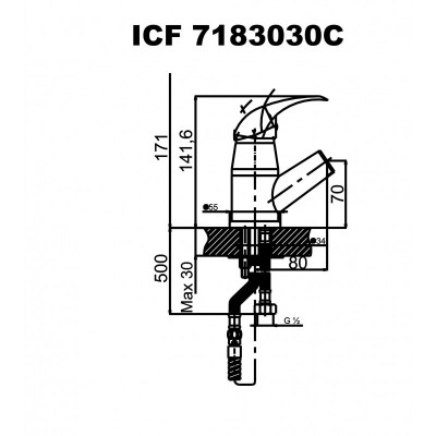 Смесители »  "Оливия " »  ICF 7183030C 