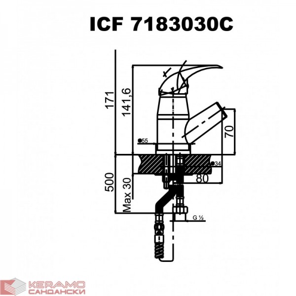 Смесители »  "Оливия " »  ICF 7183030C 