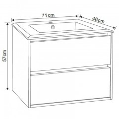  Мебел за баня PVC »  ICP 7255 ВЕДА