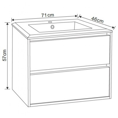  Мебел за баня PVC »  ICP 7255 ВЕДА