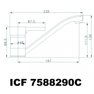  Смесители »  " КРИСТИ " »   ICF 7588290C 