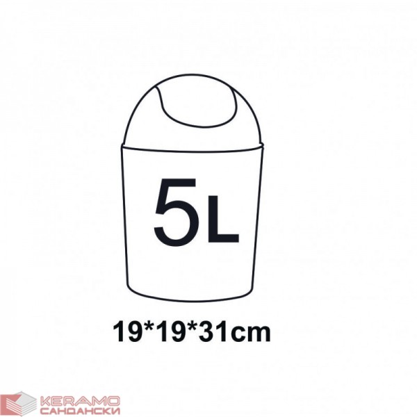 Тоалетно кошче за баня ICA8217 BL  /5л./