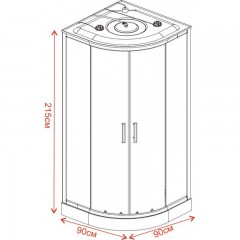 Хидромасажна кабина ЧАР  ICSH  888LT NEW EASY ASSEMBLE