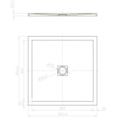 Поддушово корито MARBLE TEXTURE ICST  9010MB-2