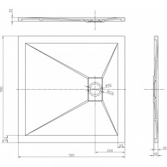 Поддушово корито ROUGH STONE ICST  9010RS-1