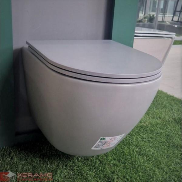 Стенна тоалетна чиния  ICC  4937GRAY