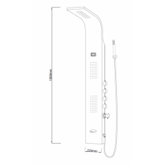 Хидромасажен Панел Джени ICSH3022W Pure White
