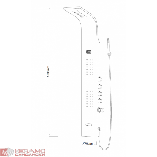 Хидромасажен Панел Джени ICSH3022W Pure White