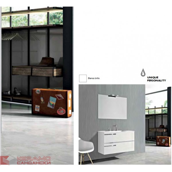 Шкаф за баня от МДФ Samara 70/60/45 whitw gloss