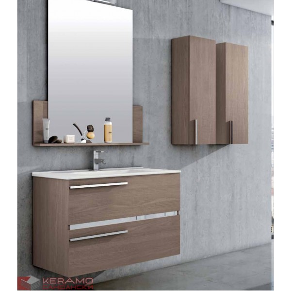 Шкаф за баня от МДФ Samara 70/60/45 whitw gloss