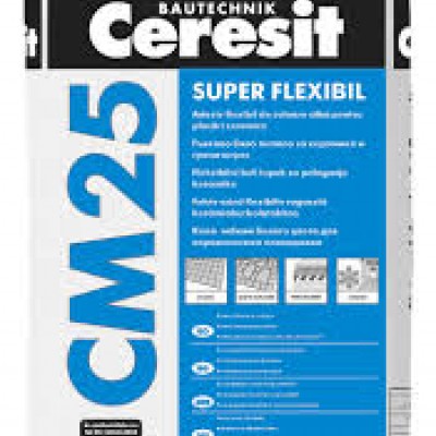 Лепило за плочки CM 25 White Super Flexible