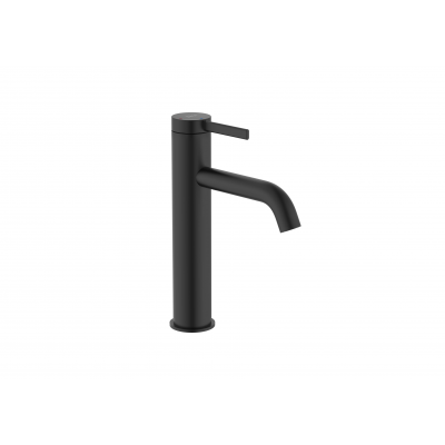 Смесител за умивалник Ona Matte Black с click-clack сифон, среден A5A3C9ENB0